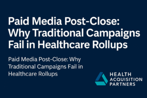 Private equity healthcare marketing visual - Health Acquisition Partners